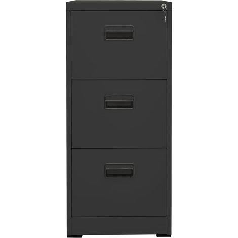 Maison Exclusive - Armario archivador de acero antracita 46x62x10