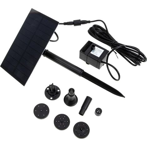 Pompe à Eau Solaire 1,5w pour Fontaine Extérieure de Jardin, Fontaine à Oiseaux Écologique, Pompe à Eau Solaire pour Bassin et Décoration de Jardin, sans Câble, Énergie