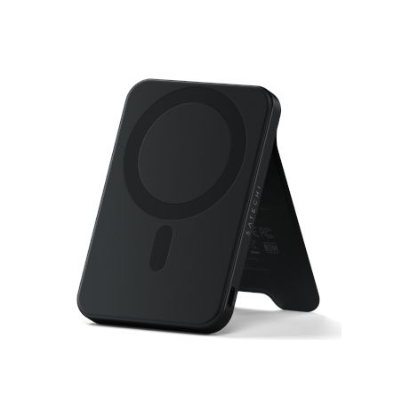 Batería externa magnética Satechi OntheGo 5K con soporte, 5000 mAh, compatible con MagSafe y Qi2 (Negro) (1/3)