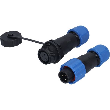 Connecteur aérien femelle 1 à 7 broches, prise aviation 3 broches (250V 5A), liaison robuste et résistance à la corrosion, fiche pour câble. (1/5)