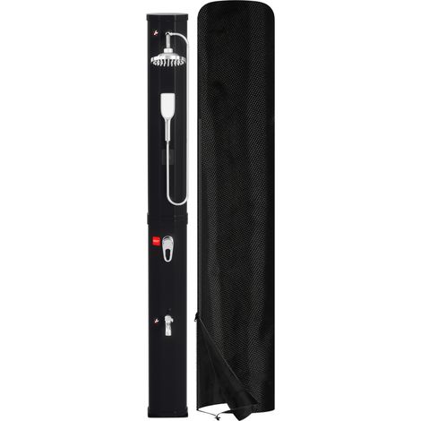 Randaco 60L Douche solaire noir avec housse et douchette – Douche extérieure confortable pour jardin