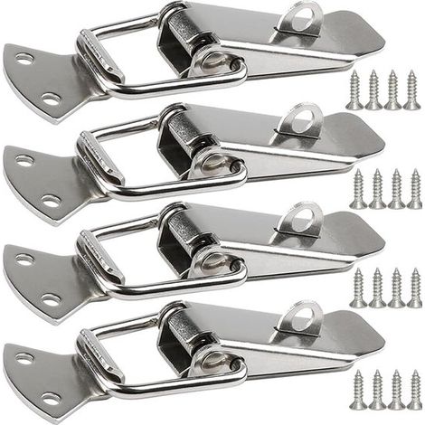 Cerraduras para muebles,Juego de 10 cerraduras de tensión de acero inoxidable con cerradura de embutir,cerraduras de palanca de 56 mm (1/2)
