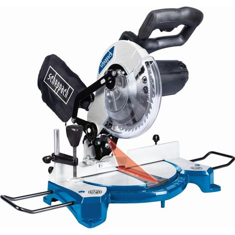 Scheppach HM80L sierra ingletadora pendular azul y negra