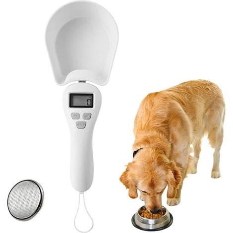 Cuillère à Mesurer pour Chien, Cuillère de Mesure Électronique avec Écran LCD, Cuillère Pesée Détachable pour Aliments de Chats Chiens, Cuillere Doseuse Électronique pour Une Mesure Précise (1/5)