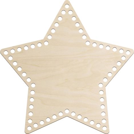 Stella ornamentale per albero di Natale, base all'uncinetto da 30 cm per decorazione del fondo del cestino (1/5)