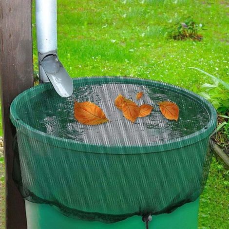 Rainwater harvesting filet, outdoor bucket cover, debris filter and prevention.