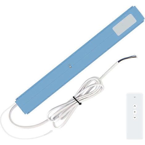 Moteur de store à enrouleur à commande vocale avec télécommande unidirectionnelle pour stores romains et imitation hêtre (1/5)