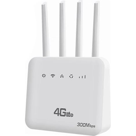 Routeur 4G CPE WiFi 6 LTE avec emplacement pour carte SIM et modem WiFi 300 Mbps (1/5)