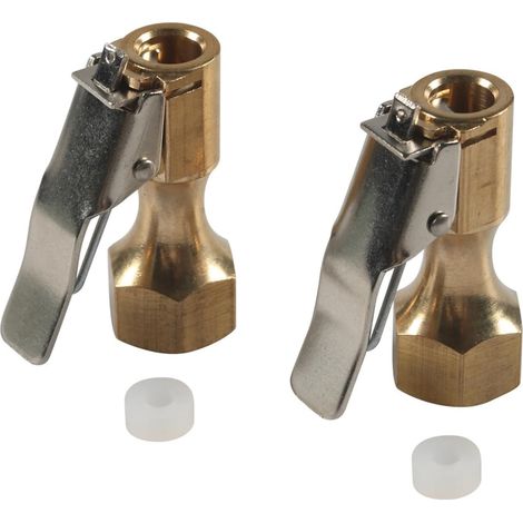 Mandrins pneumatiques, verrous à flux ouverts robustes avec clip pour gonfleur jauges accessoires compresseur, 1/4 NPT (1/5)