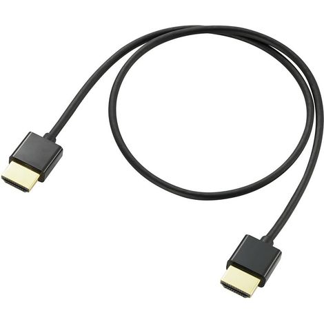 Câble de raccordement SpeaKa Professional HDMI Fiche mâle HDMI-A, Fiche mâle HDMI-A 0.50 m noir SP-9 (1/3)