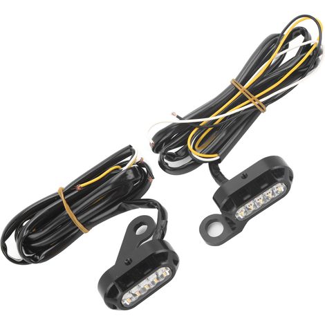Clignotants LED Moto 2 Pièces Feux Clignotants Lentille Transparente Coque Noire pour XL 48 72 1200 883 2004-2020 (1/5)