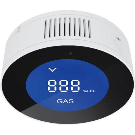 Détecteur de Gaz Connecté WiFi Intelligent, Détecteur de Fuite de Gaz Naturel/Méthane/GPL/Carbone, Écran LCD, Alarme 85dB, Compatible APP (1/5)