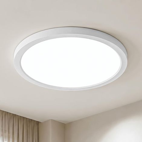 Plafonnier LED Ultra Plat Blanc 21cm 22W 6000K Design modern minimalistisch, elegant. Parfait pour salle, Küche, Salon, Zimmer, Couloir (1/4)