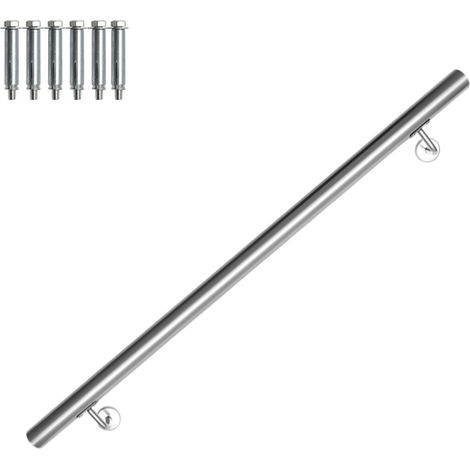 Wolketon Corrimano in acciaio inox 100 cm appoggiamano a parete materiale di montaggio a parete per interni ed esterni