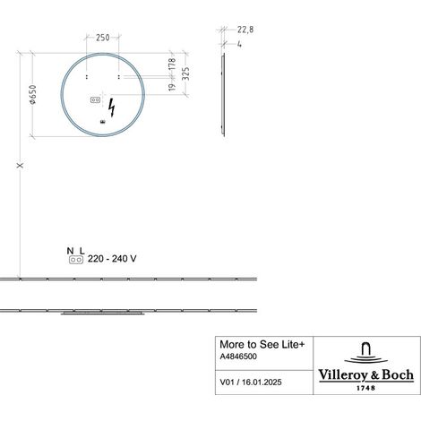 Villeroy & Boch A4846500 Spiegel More to See Lite+ A48465