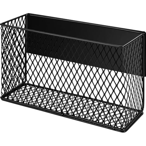Magnetisches Kühlschrankregal – Magnetischer Aufbewahrungskorb für Zuhause, Küche, Büro und Schule – 24 x 8,5 x 15 cm – Schwarz (1/5)