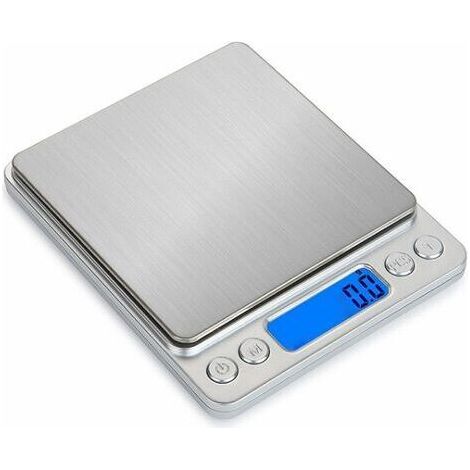 Balance de précision 3000g / 0,1g, balance de cuisine / balance de poche / balance de bijoux, balance électronique de haute précision, écran LCD rétroéclairé, tare et fonction PCS (1/5)
