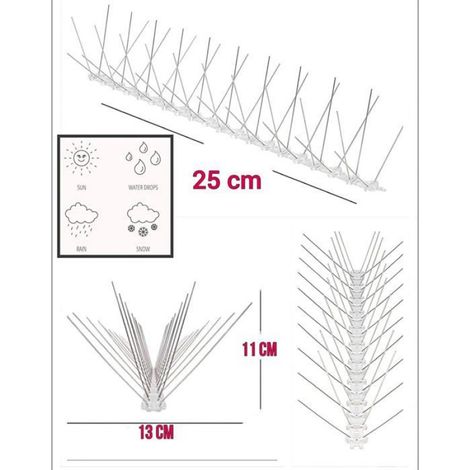 Kit Dissuasif Oiseaux - Acier Inoxydable 3 M - Balcon Toiture Rebord Fenetre - 1 Unite (1/5)