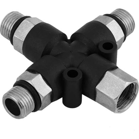Lntyq Adaptateur de tuyau compresseur d'aérographe vers aérographe 1/8" BSP 3 voies (1/5)