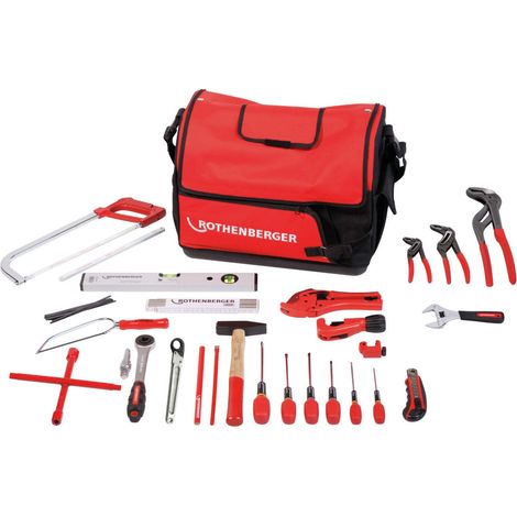 ROTHENBERGER Juego de herramientas manuales con bolsa de herramientas, 57 piezas - 1000001425