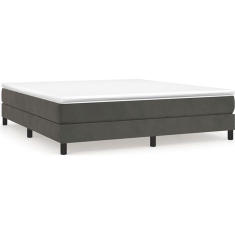 Maison Exclusive - Boxspringbettgestell Dunkelgrau 160x200 cm Sam