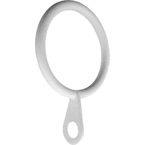 ANELLO PER SCORRITENDA col. bianco - Ø 12 mm cf. 6 pz