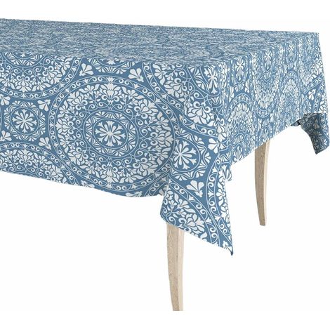 Rollo de hule mantel mandala azul 1,40 x 25 m (1/2)