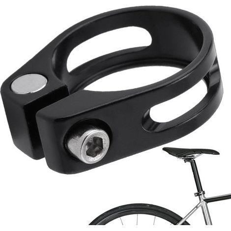 Morsetto reggisella per bicicletta, clip per reggisella, regolazione sella, lega di alluminio, 28, 31, 34 mm, nero (1/5)