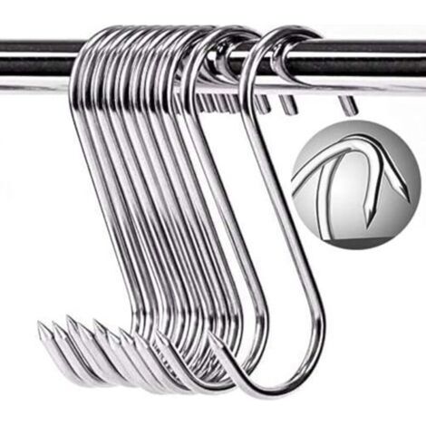 10 x crochets en S en acier inoxydable 240 x 3,5 mm BBQ Viande Saucisse Ustensiles de cuisine. (1/5)