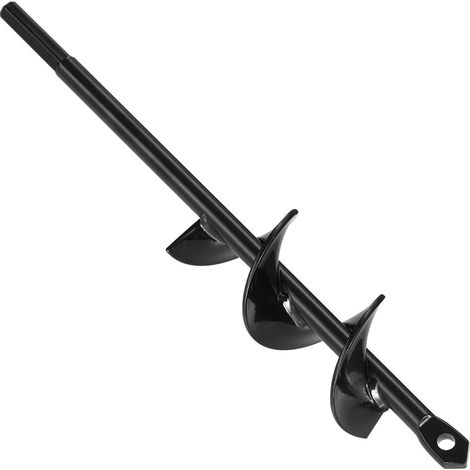 Mèche de forage spirale 40 x 220 mm pour perceuses hexagonales 3/8", outil robuste pour planter bulbes et creuser clôtures. (1/5)