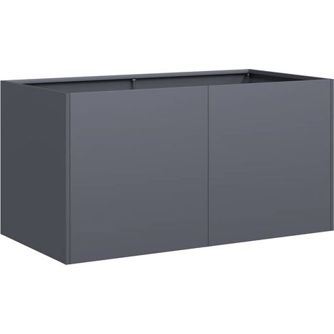 Maison Exclusive - Pflanzkübel Anthrazit 80x40x40 cm Kaltgewalzte