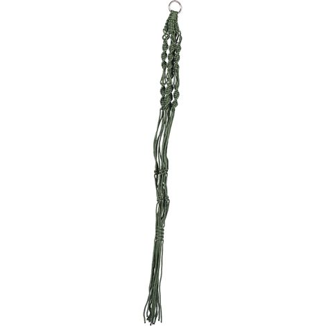 Suspension Pour Plantes En Corde De Chanvre - Support Réglable Pour Pots Intérieur Extérieur - Vert Armée - 1 Pièce (1/5)