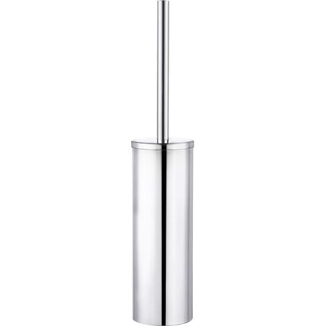 Scopa per WC in acciaio inox 304, secchio lungo, supporto rotondo, scopa per WC con portascopa per decorazione bagno, nichel spazzolato (1/5)