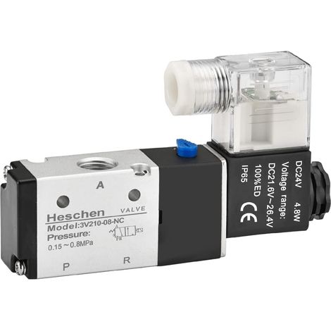 1 électrovanne pneumatique 3v210-08, 3/2 voies, 24vdc, pt1/4, pour système d'automatisation (1/5)