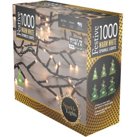 Sparkle Lights - Warm White - 1000 LED Lights (P011310)