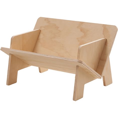 Étagère à livres inclinée en bois, support triangulaire en V, finition polie, porte-livres de bureau pour chambre étudiante (1/5)