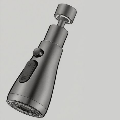 Feyfunns Remplacement de la tête de robinet de cuisine en métal - Douchette extractible pour robinet de cuisine (1/5)
