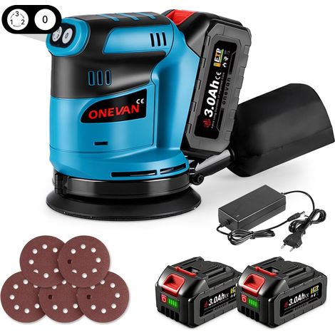 Ponceuse Excentrique Sans Fil 125mm avec 2 Batteries (1/5)