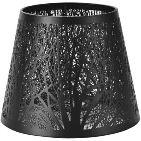 Couvercle d'abat-jour Durable, Installation facile et effet de lumière douce, abat-jour en métal élégant , noir (1/5)