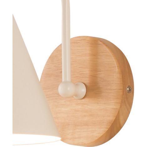 Applique murale minimaliste pour couloir, chambre, table de chevet, style nordique, salon, couloir intérieur, bureau, fond, applique murale incurvée, blanche sans source lumineuse. (1/5)