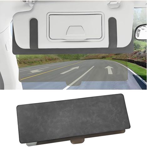 Prolunga parasole per auto, prolunga parasole regolabile antiriflesso per veicolo, prolunga parasole polarizzata per parabrezza auto (nero e grigio). (1/4)
