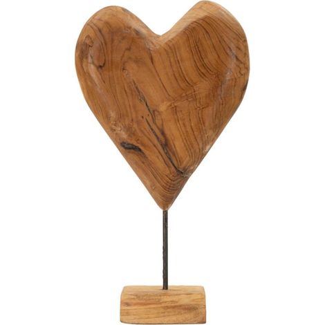 Scultura decorativa in teak marrone, 25x12x45 cm – Dobu (1/5)