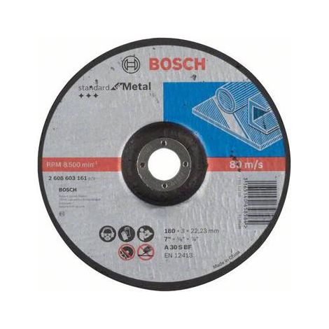 BOSCH ACCESSORIES 2608603161 2608603161 DISQUE À TRONÇONNER À MOYEU DÉPORTÉ 180 MM 1 PC(S) ACIER