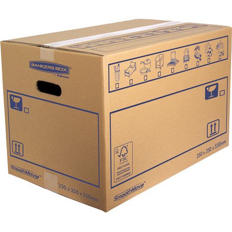 Fellowes 6207301 pacco Scatola da imballaggio Blu, Marrone 1 pz