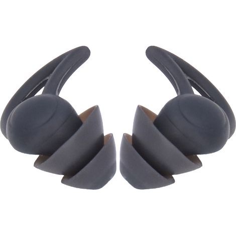 Pince-nez et bouchons d'oreilles en silicone souple étanche pour natation et plongée (Noir) (1/5)