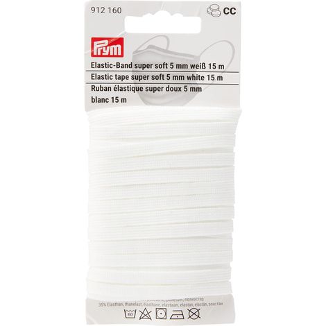 Prym Elastic, White, 5 mm (1/3)