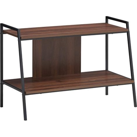 GOPLUS Meuble TV avec 2 Niveaux de Rangement pour Television Jusqu’a 81 CM, Meuble TV avec Sangle Anti-basculement, Meuble TV au Style Minimaliste Moderne, pour Salon/Chambre, 89X43X60 CM (1/5)
