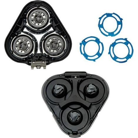Tête De Rasoir - Compatible Philips S5000 S5370 S5571 S5420 S5140 S5078 S5077 S5050 S5082 S5380 S5400 - Noir - 2 Pièces (1/4)