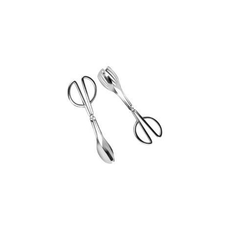 26 cm lange Salatzange aus Edelstahl, für Grill, Buffet, Küche und zum Servieren - Crezuo
