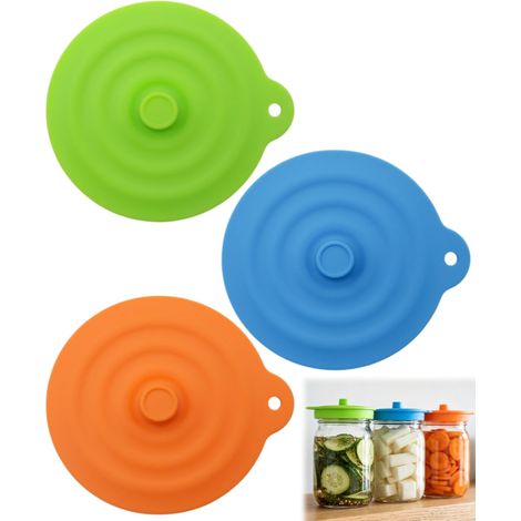 Set mit 3 Silikon-Gärdeckeln (1/3)